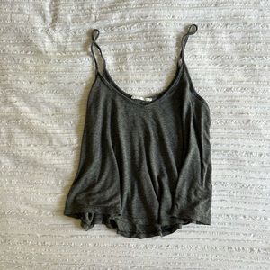 Lush Cropped Gray Tank